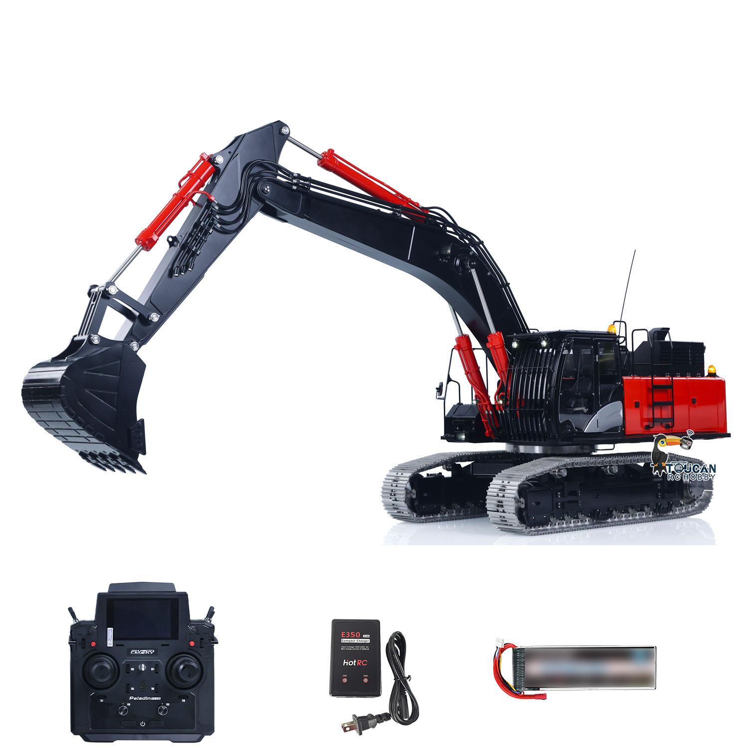 LESU 1/14 Remote Control Hydraulic Excavator Aoue ZX490 RTR CNC Metal RC Digger