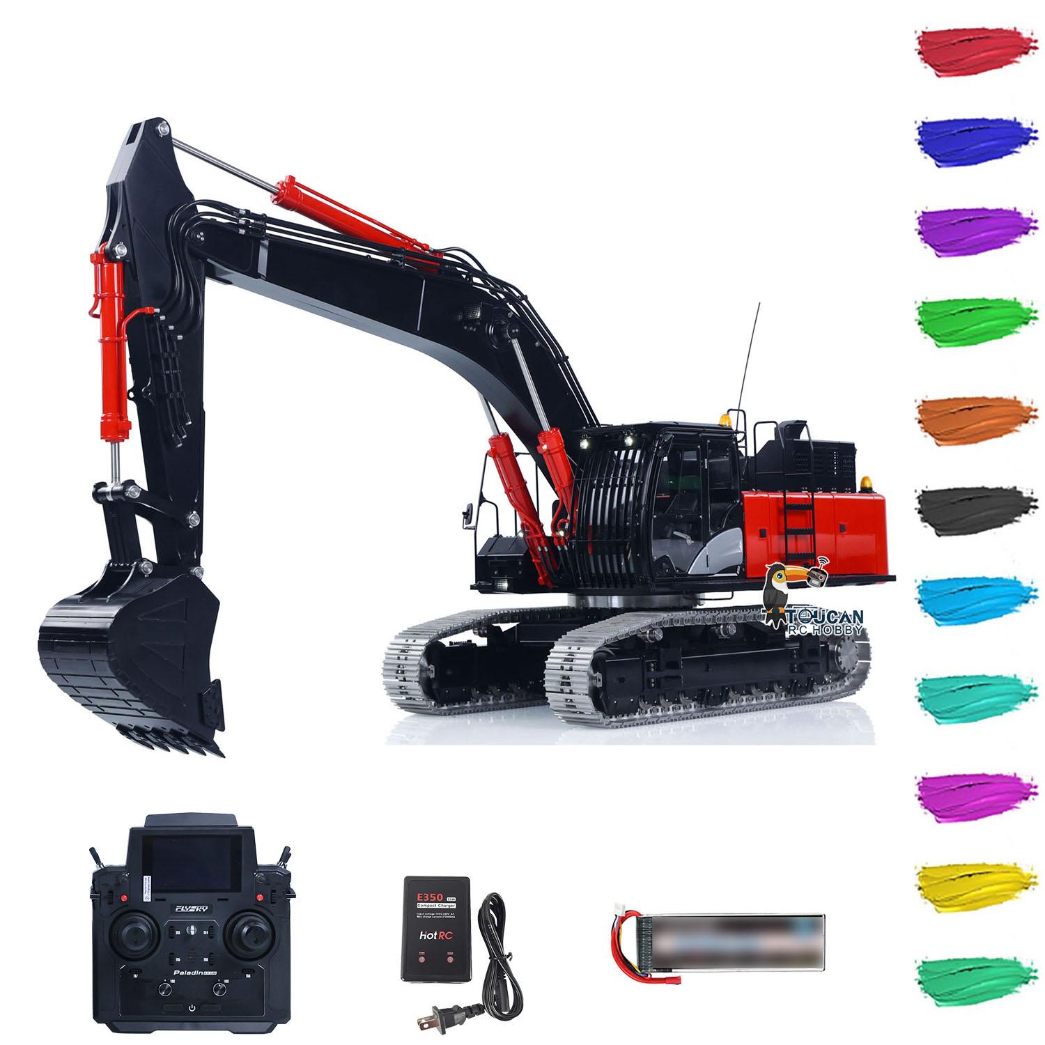 LESU 1/14 Remote Control Hydraulic Excavator Aoue ZX490 RTR CNC Metal RC Digger