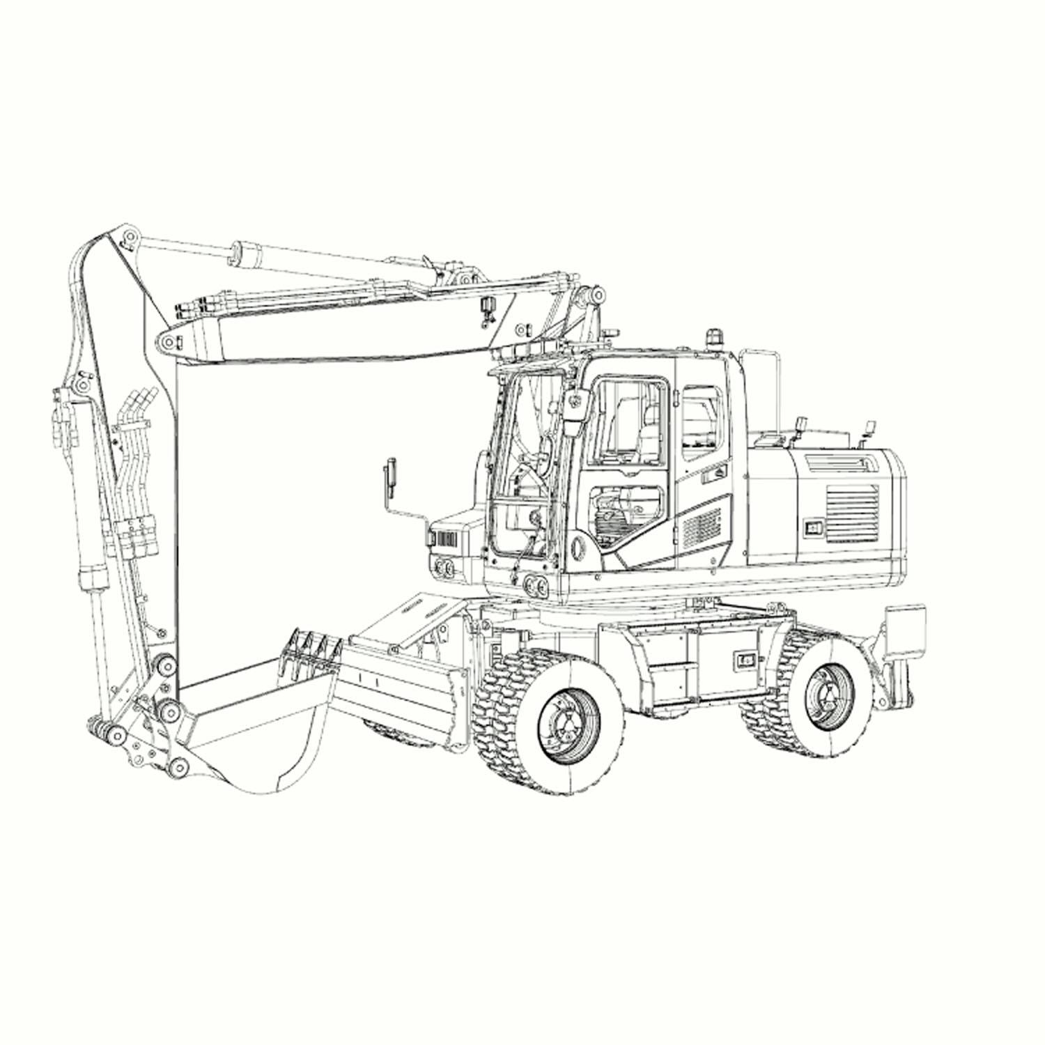 PW180 98% Metal 1:12 RC Hydraulic Excavator Digger 10CH Valve Model Pump Motor