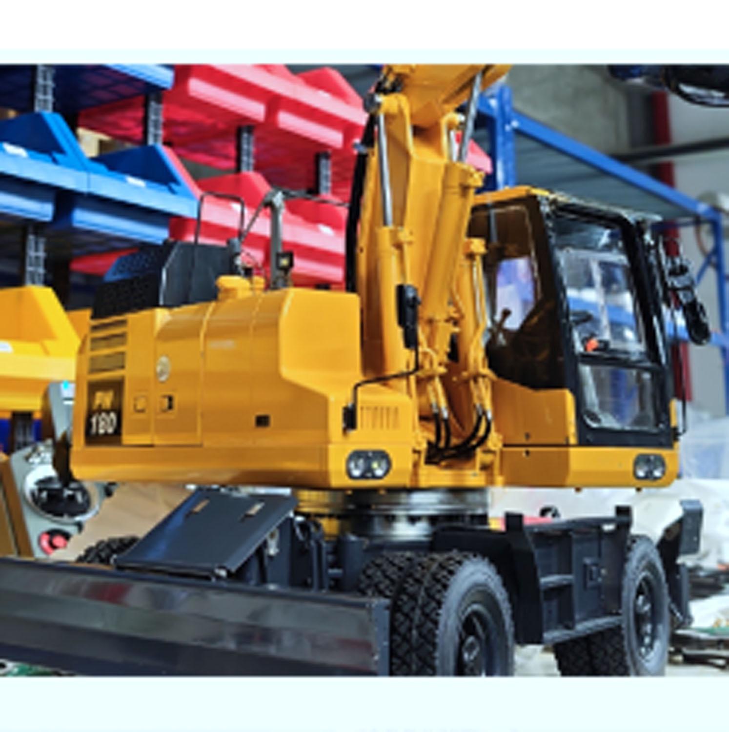 PW180 98% Metal 1:12 RC Hydraulic Excavator Digger 10CH Valve Model Pump Motor