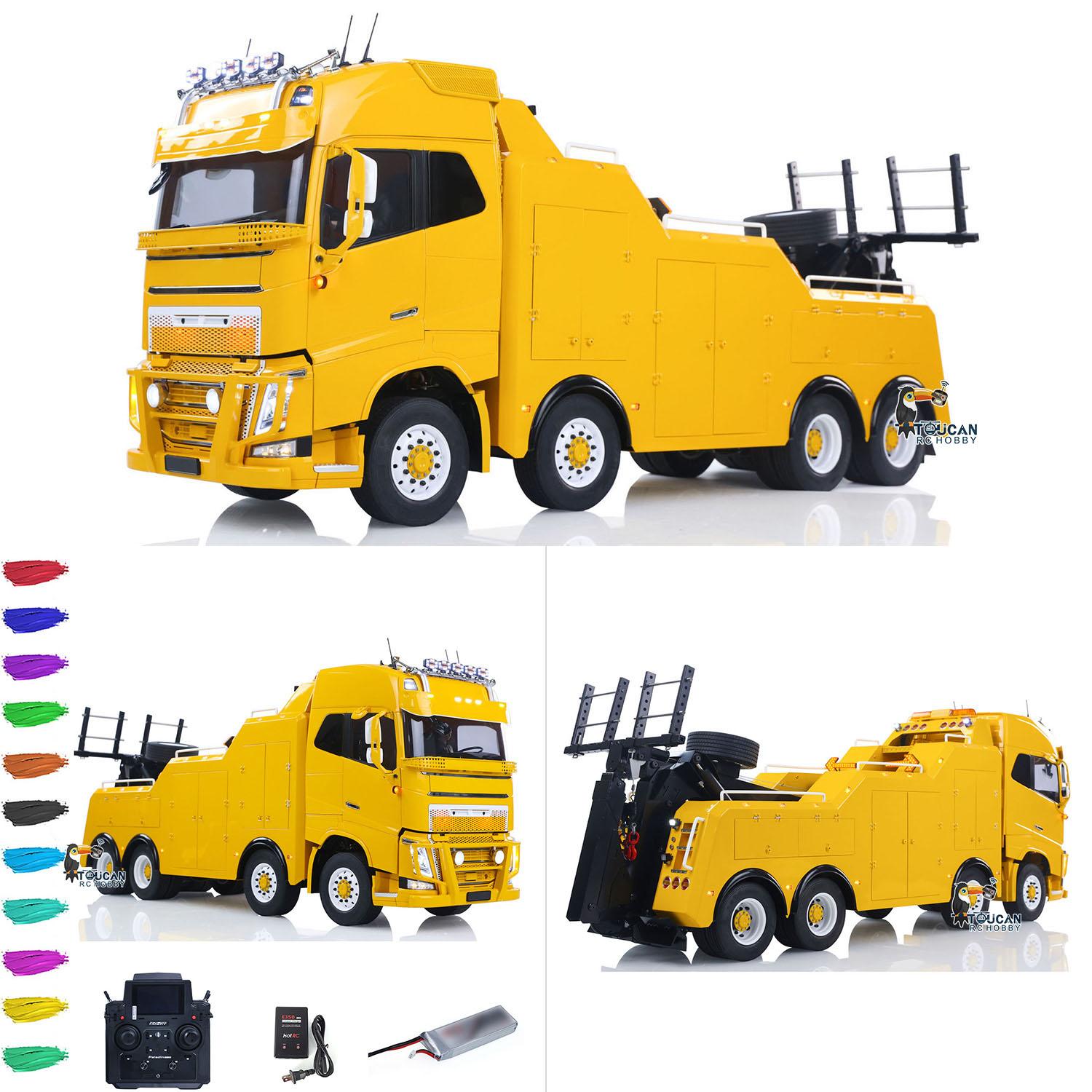 TOUCAN 8X4 1:14 FH16 RC Road Rescue Truck RTR 2Speed Vehicle Battery Smoke Sound