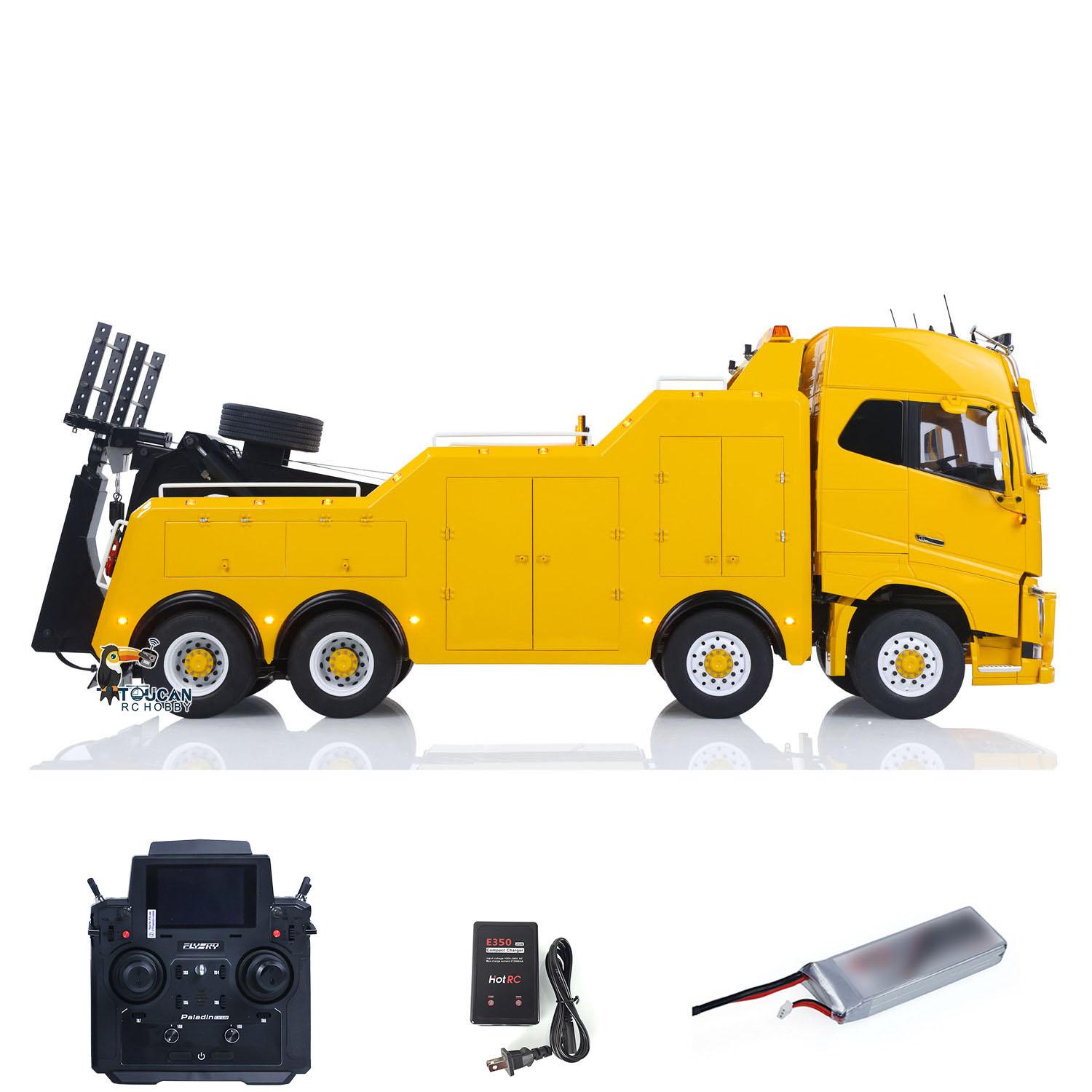 TOUCAN 8X4 1:14 FH16 RC Road Rescue Truck RTR 2Speed Vehicle Battery Smoke Sound