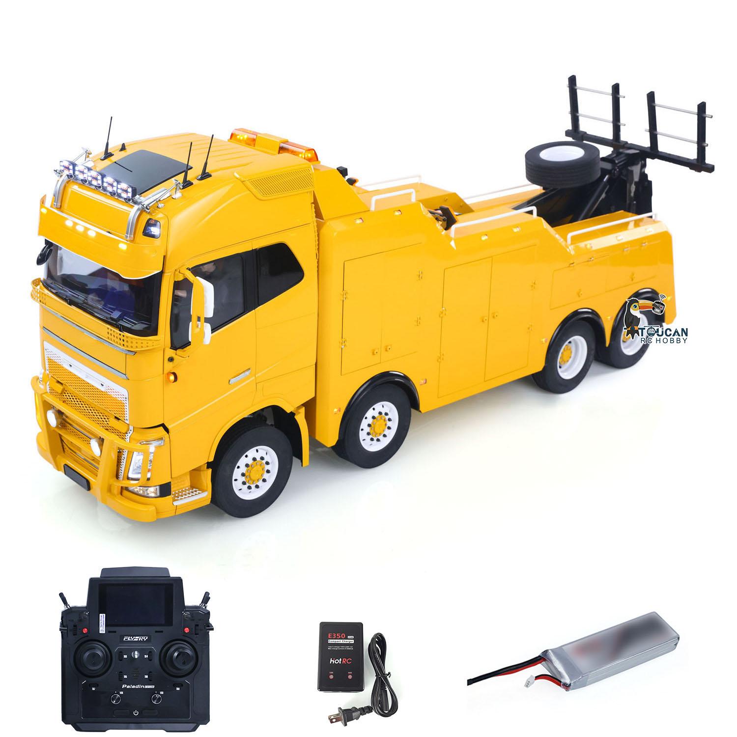 TOUCAN 8X4 1:14 FH16 RC Road Rescue Truck RTR 2Speed Vehicle Battery Smoke Sound