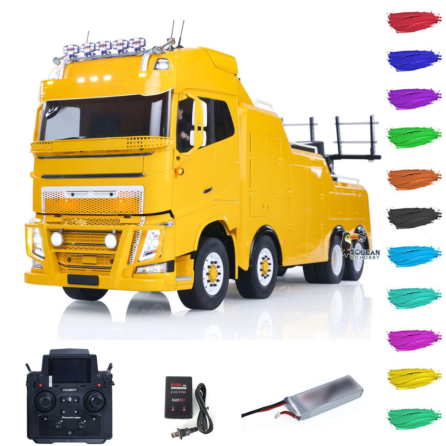 TOUCAN 8X4 1:14 FH16 RC Road Rescue Truck RTR 2Speed Vehicle Battery Smoke Sound