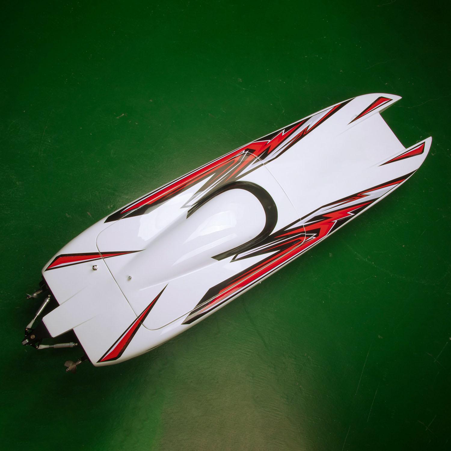 100KM/H RC Racing Boats DTRC E33 Model High Speed Boat Model Servo Dual Motor