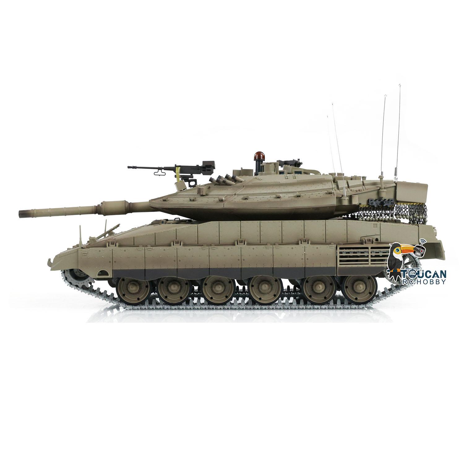 1:16 Battle RC Tank Henglong Merkava MKIV 3958 Metal Sprockets Smoke BB Shooting