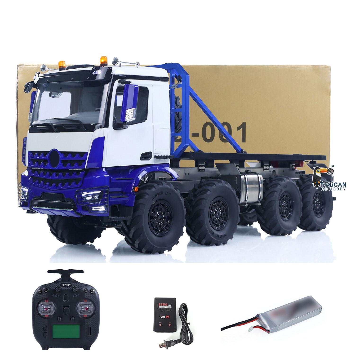 2.4G 2Speed Off Road Truck 1/14 RC Rock Crawler 3363 8*8 RC Flatbed Rotating Car