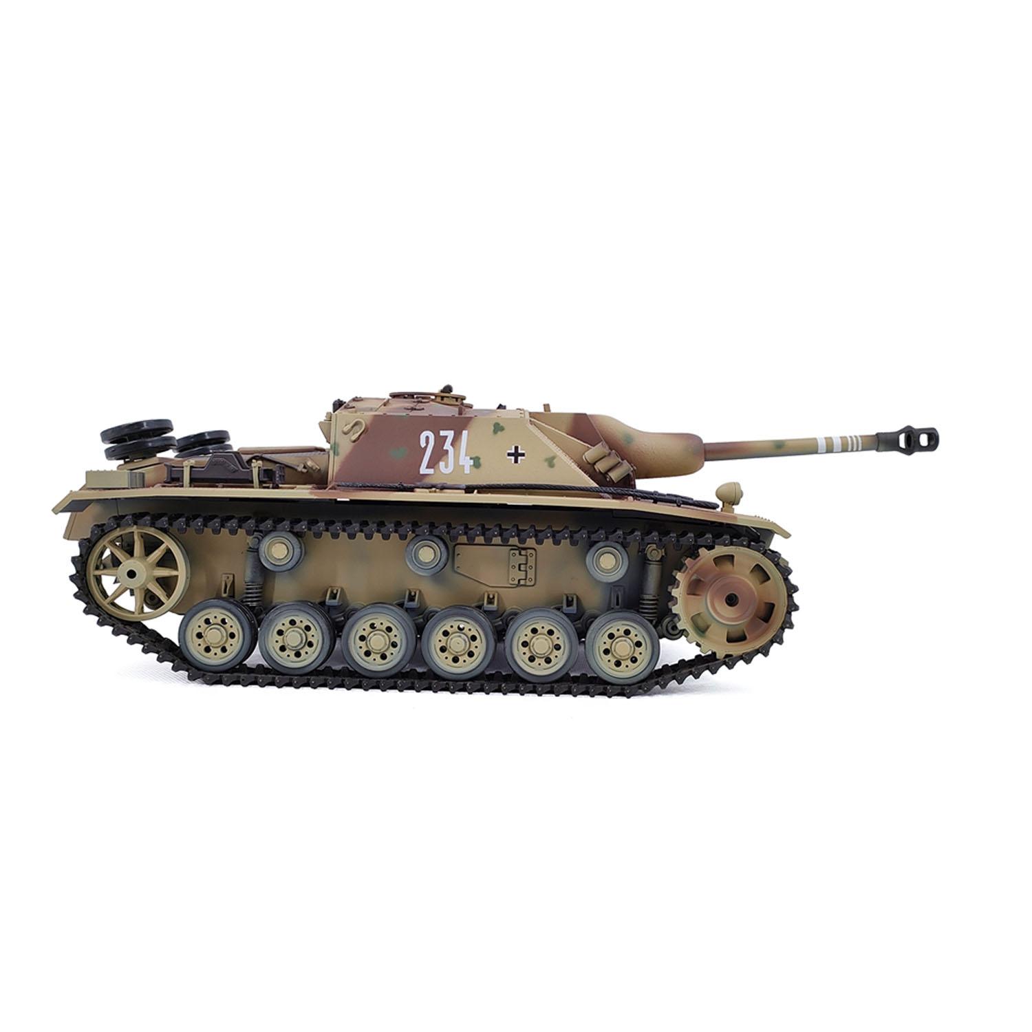 2.4G Henglong 1/16 7.0 RTR RC Tank German Stug III 3868 BB IR Battery Smoke