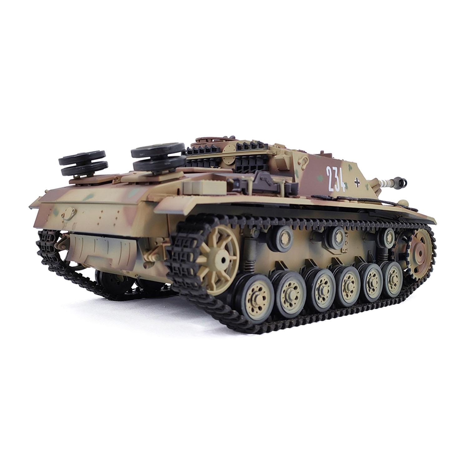 2.4G Henglong 1/16 7.0 RTR RC Tank German Stug III 3868 BB IR Battery Smoke