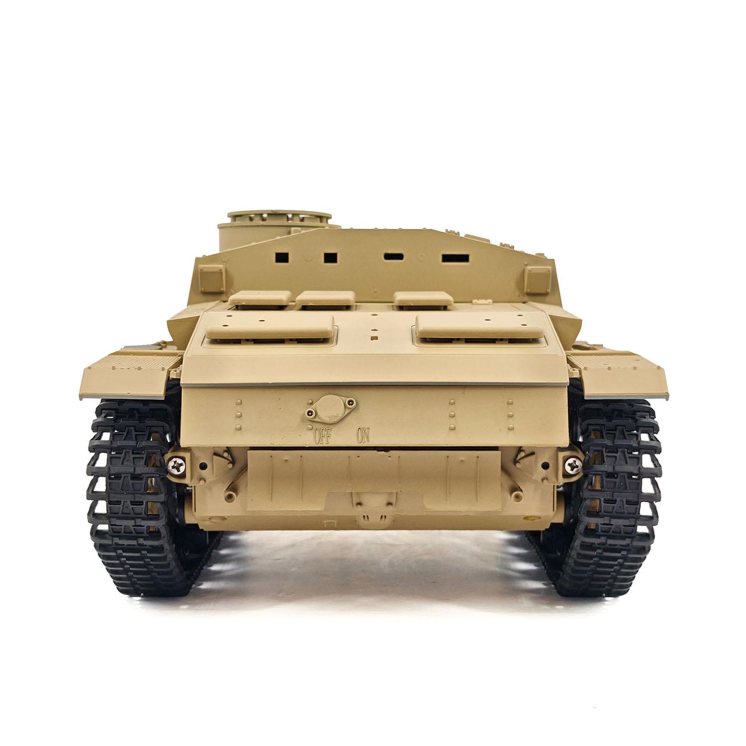 Henglong 1/16 7.0 Stug III RTR RC Tank Model 3868 BB IR Steel Gearbox Battery