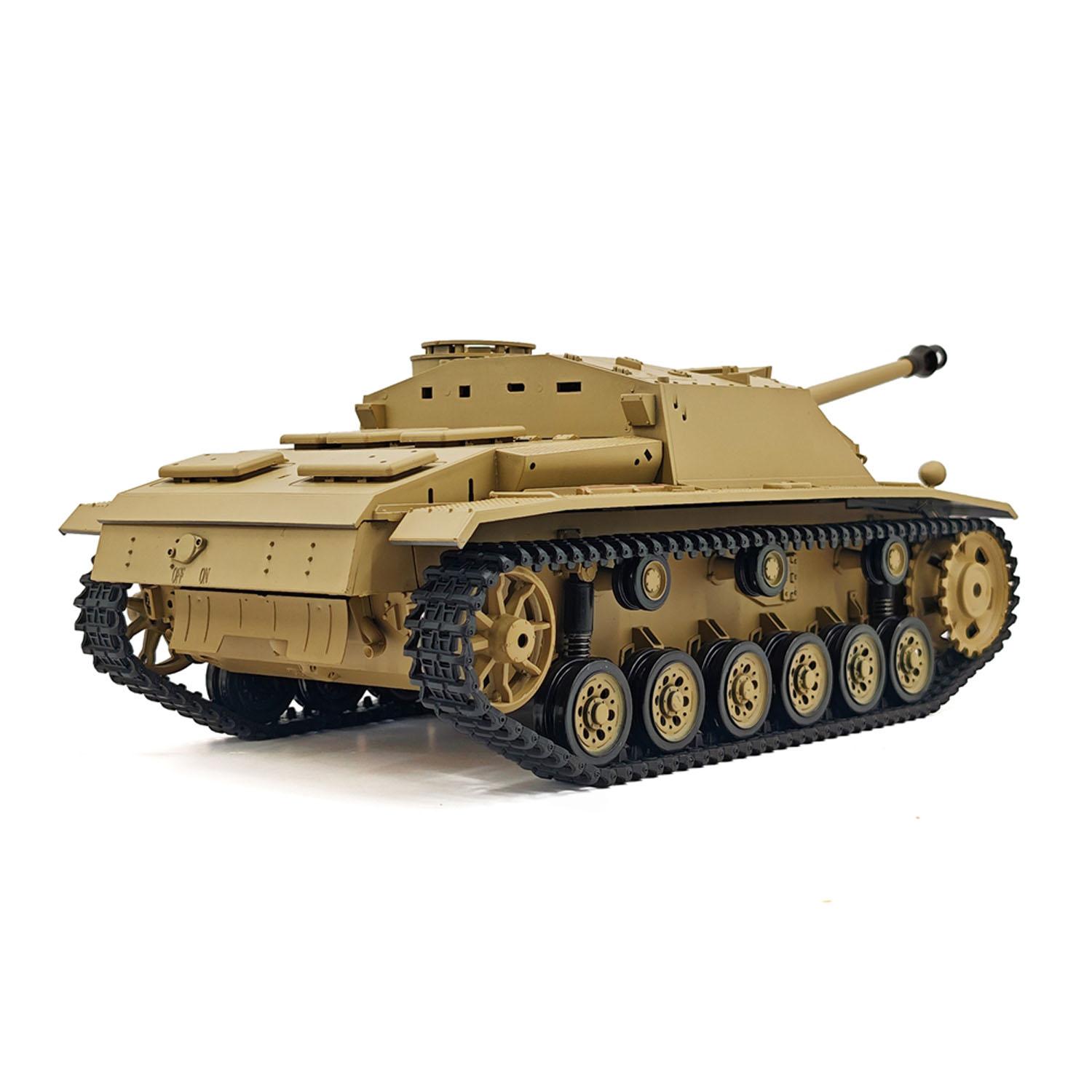 Henglong 1/16 7.0 Stug III RTR RC Tank Model 3868 BB IR Steel Gearbox Battery