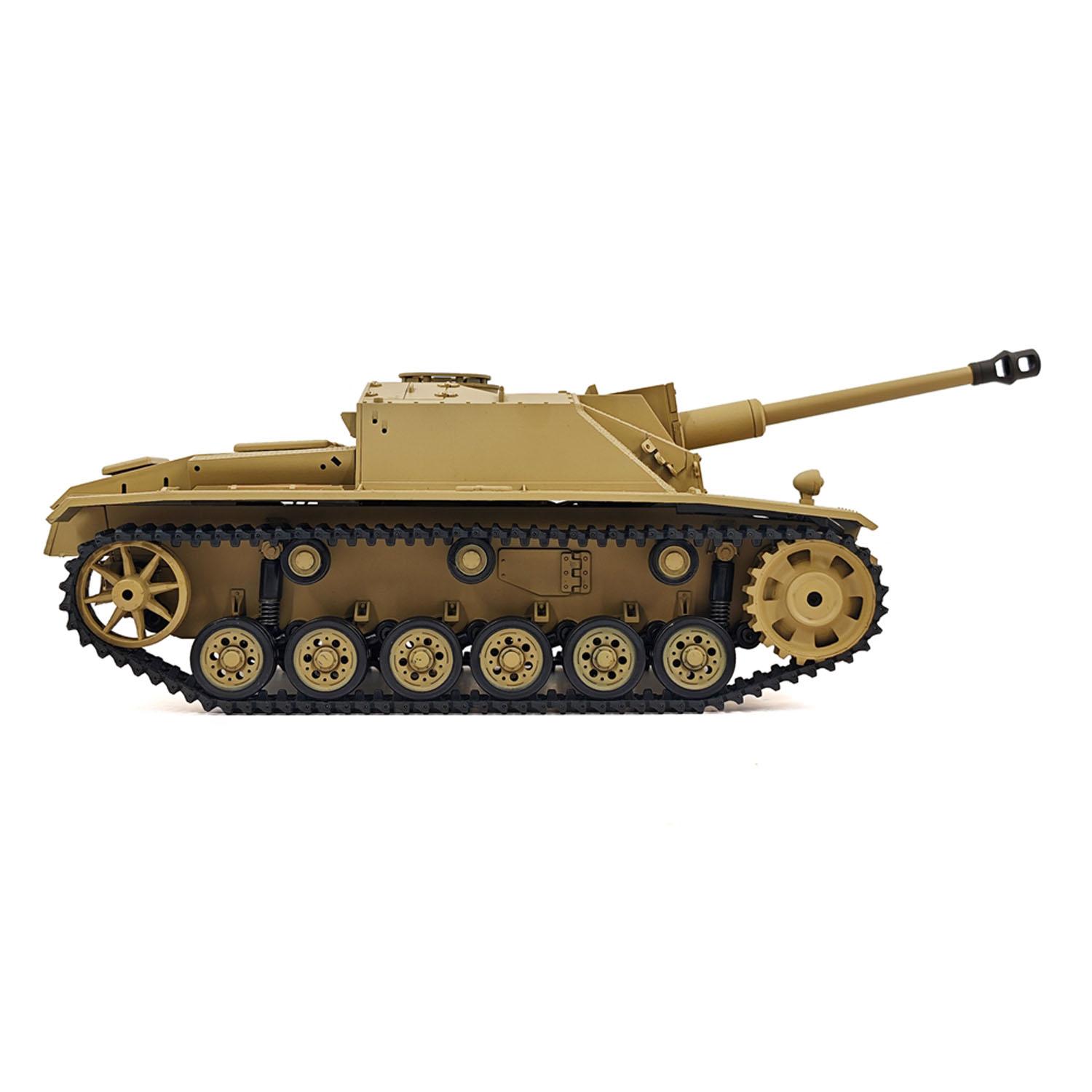 Henglong 1/16 7.0 Stug III RTR RC Tank Model 3868 BB IR Steel Gearbox Battery