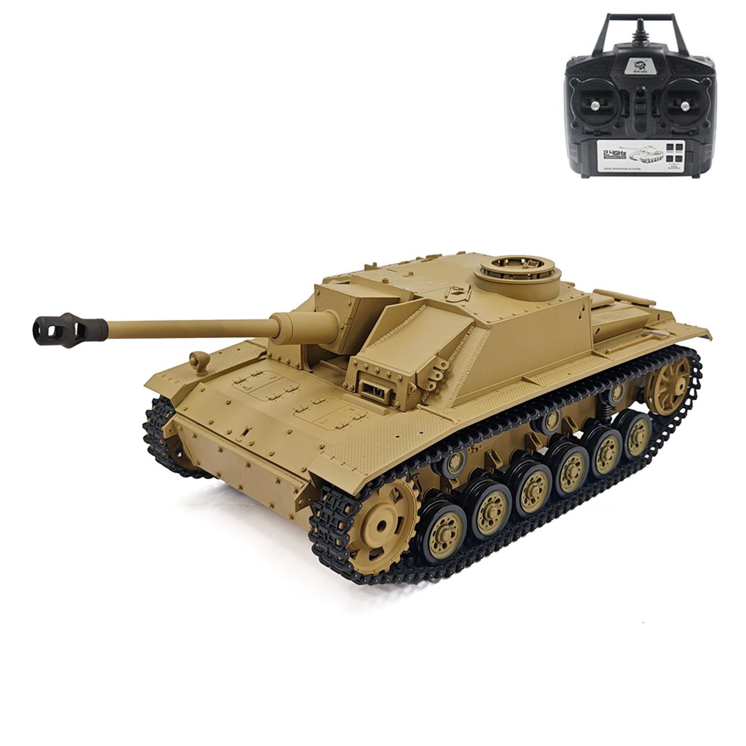 Henglong 1/16 7.0 Stug III RTR RC Tank Model 3868 BB IR Steel Gearbox Battery