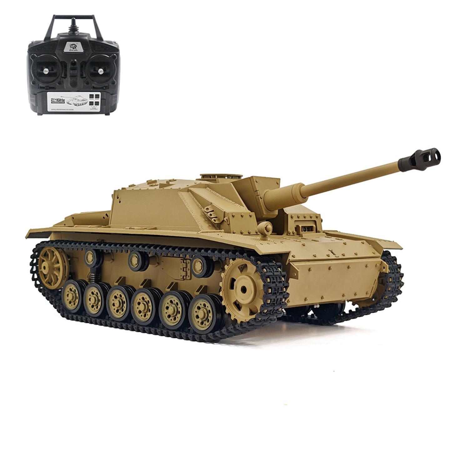 Henglong 1/16 7.0 Stug III RTR RC Tank Model 3868 BB IR Steel Gearbox Battery