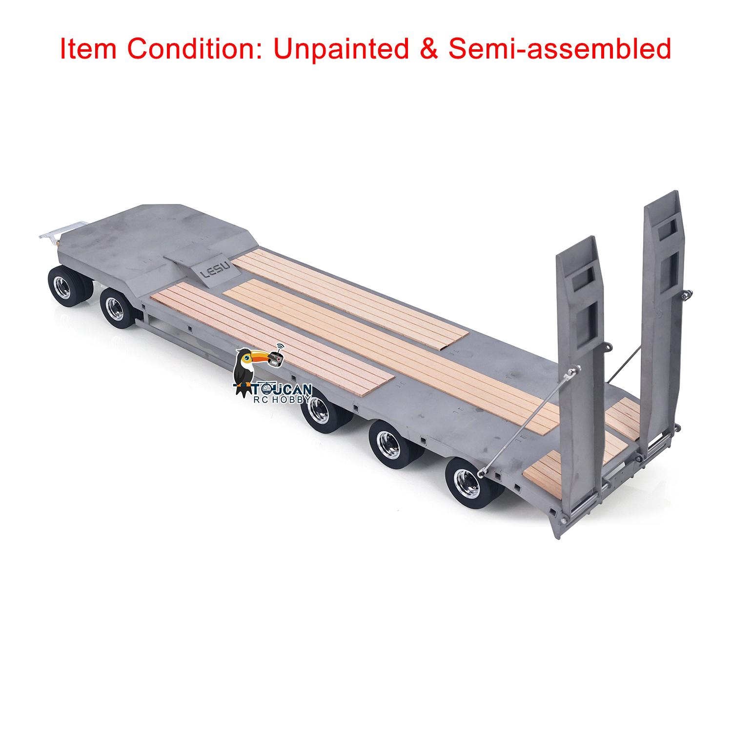 LESU Metall Anhängeraufbau mit Ladefläche für 1/14 Tamiya RC Traktor Lkw
