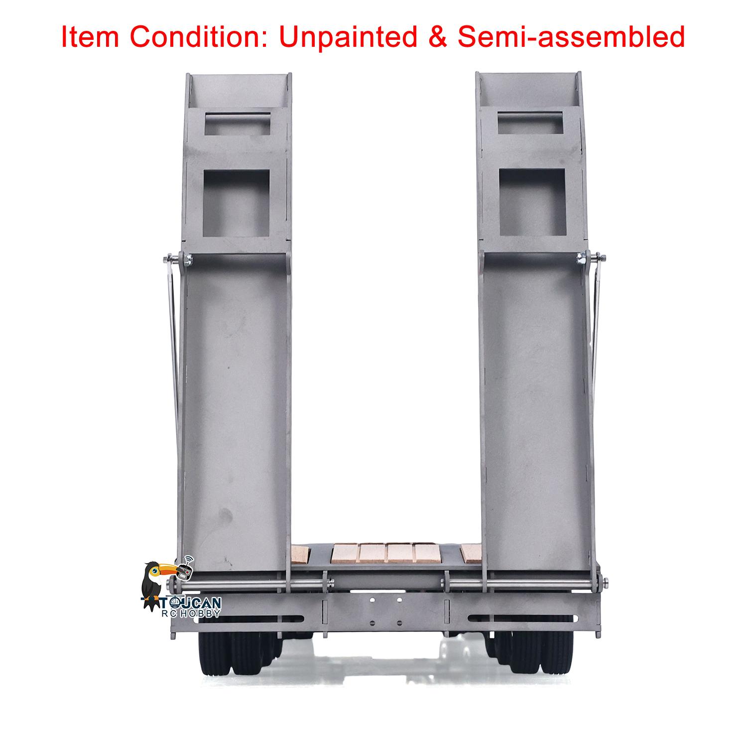 LESU Metall Anhängeraufbau mit Ladefläche für 1/14 Tamiya RC Traktor Lkw