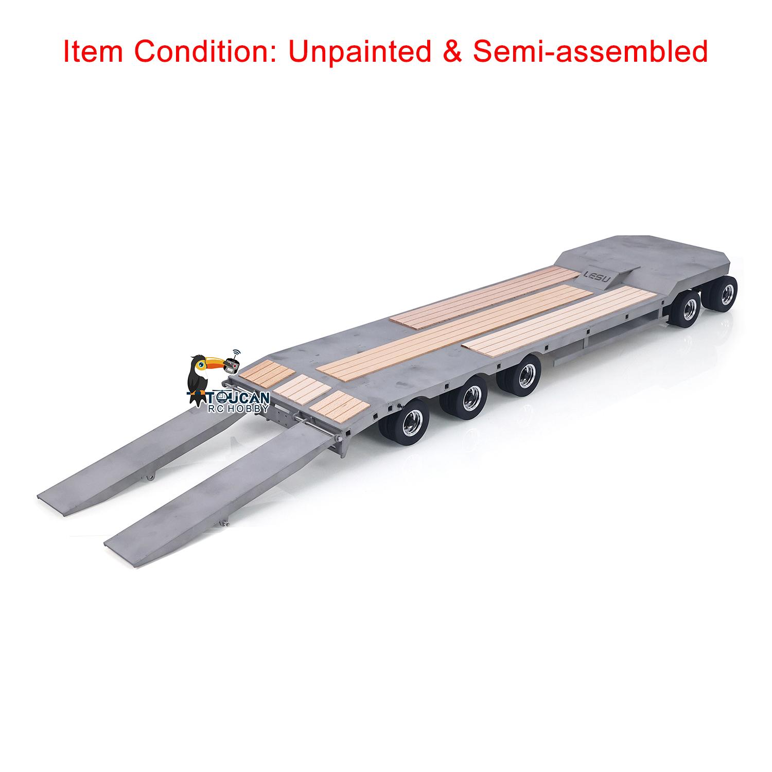 LESU Metall Anhängeraufbau mit Ladefläche für 1/14 Tamiya RC Traktor Lkw