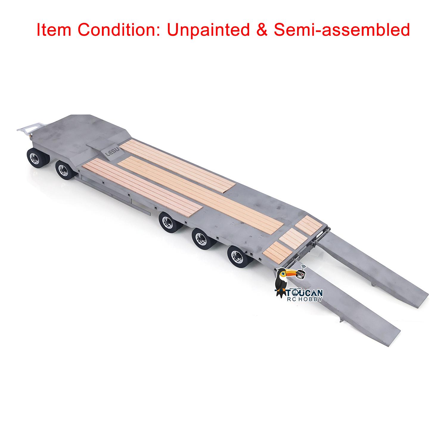 LESU Metall Anhängeraufbau mit Ladefläche für 1/14 Tamiya RC Traktor Lkw