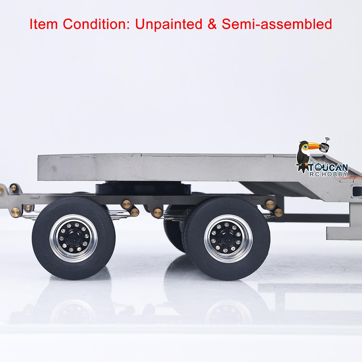 LESU Metall Anhängeraufbau mit Ladefläche für 1/14 Tamiya RC Traktor Lkw