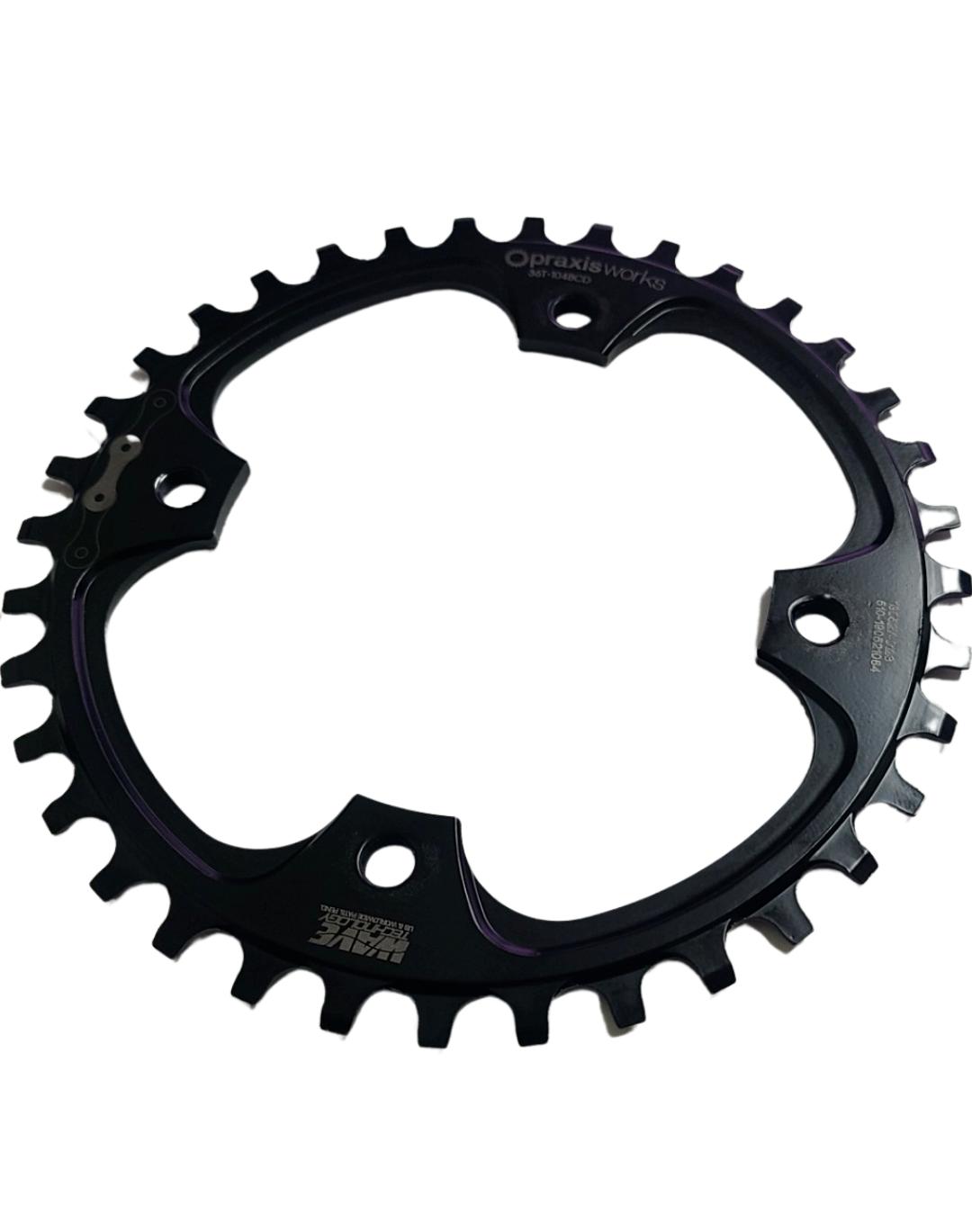 Praxis Works Wave Ebike 36T 10 -12 speed Chainring 104BCD Motor