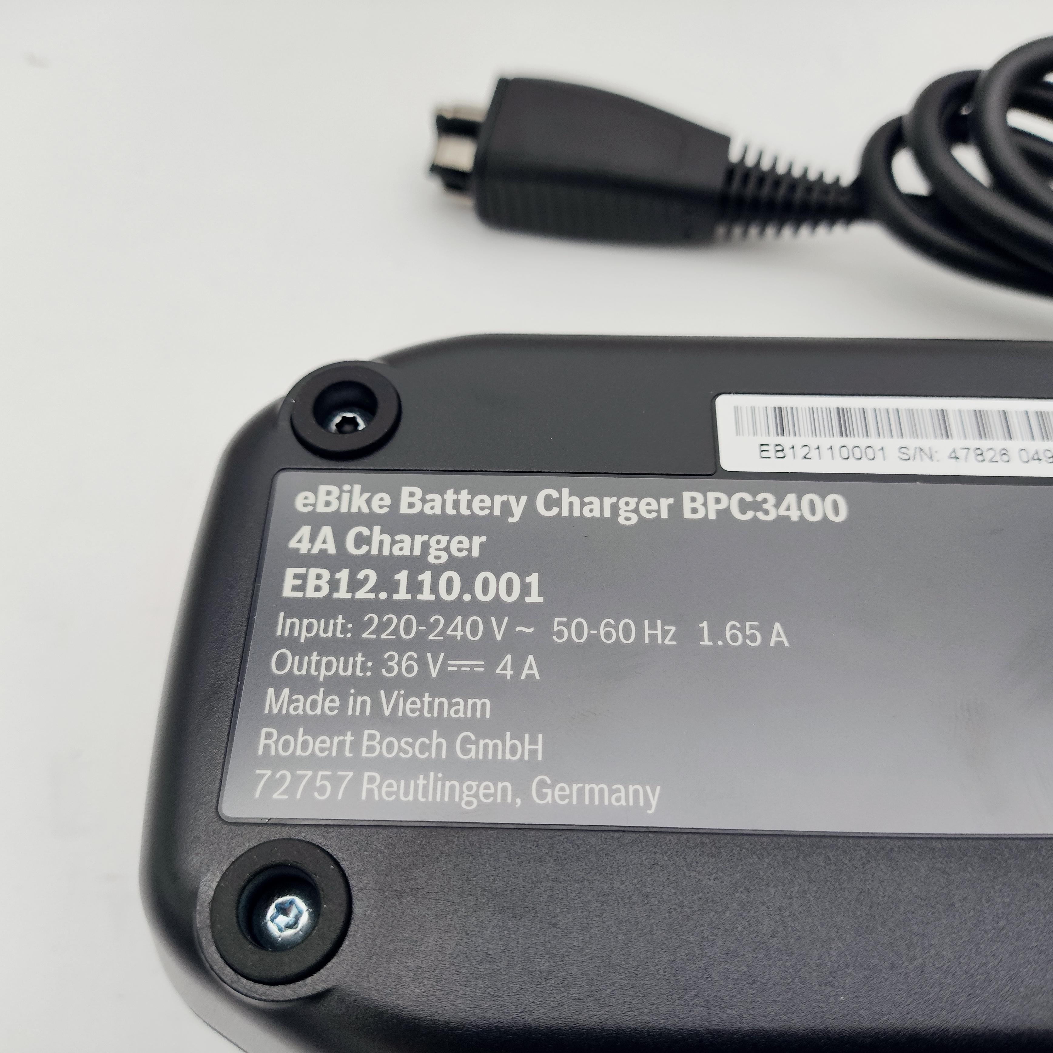 Bosch 220-240V Smart System 4A EBike Charger 4Amp **4-PIN** Plug
